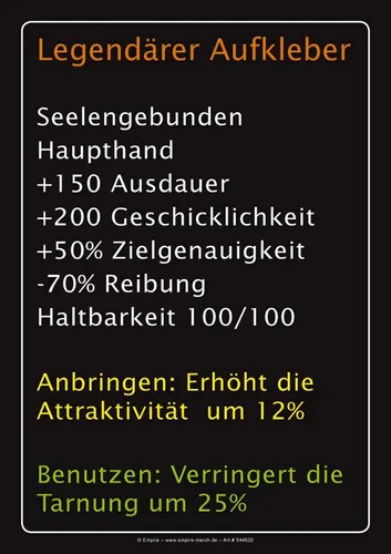 Sticker Gaming - Sticker - Legendärer Aufkleber