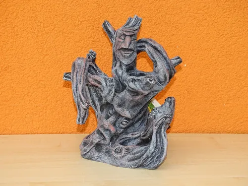 Exo Terra PT3156 Tiki Totem Small 3-1 Höhle - Höhlen für Terrarien, inspiriert von der Tiki-Kultur, mit integriertem polynesischem Totem für eine exotische Atmosphäre und besonderen Charme in Ihrem Terrarium.