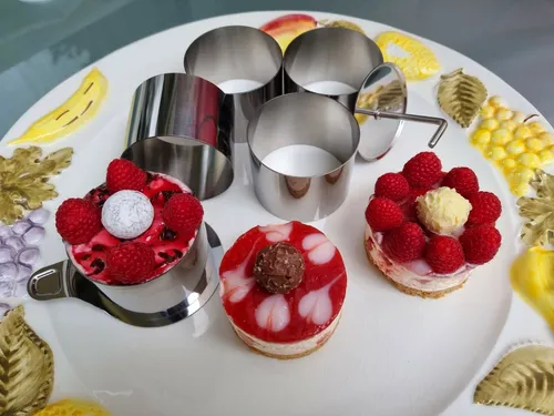 WEBBOMB Dessertringe rund 8-tlg. Set Edelstahl Speiseringe Ø 7,5 cm Backform