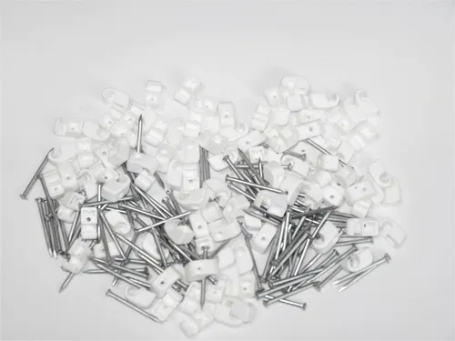 Stück Kopp Nagelschellen Iso-Schelle + Nagel 30mm Kabelschelle Ø4-7mm weiß 100