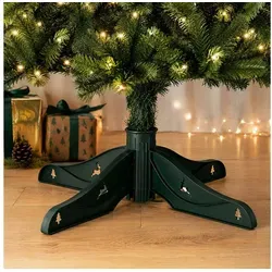 Koopman Christbaumständer Weihnachtsbaumständer Tannenbaumständer 19/22/32mm (Stück, 1-tlg., Packung), 3 Adapter, bis ca. 240cm, Kunststoff grün
