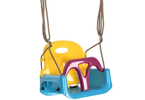 Novzep Einzelschaukel 3-in-1 für Kinder, höhenverstellbar und vielseitig einsetzbar - Die vielseitige 3-in-1 Kinderschaukel bietet abnehmbare Rücklehne und Sicherheitsbügel. Ideal für drinnen und draußen, mit höhenverstellbarem Seil (120-180 cm) für sicheren Spaß. Geeignet für Kinder von 9 bis 36 Monaten.