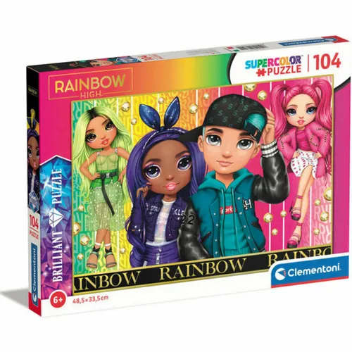 Clementoni Puzzle Regenbogen Hochpuzzle 104 Stück - Klassisches Puzzle für Kinder ab 6 Jahren, fördert Kreativität und Konzentration
