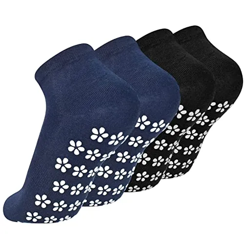 Colexy 2 Paare Yoga Socken Anti Rutsch Damen - Yoga-Socken für Damen, rutschfest mit optimaler Traktion und Komfort, ideal für Yoga, Pilates und mehr auf glatten Böden.