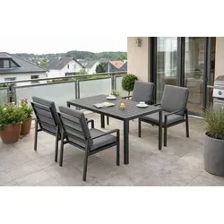 MeXo Gartenlounge-Set Aluminium 4 Personen - Wetterfeste Gartenmöbel mit Komfortkissen - Verwandeln Sie Ihre Terrasse mit dem MeXo Gartenmöbel-Set in eine stilvolle Oase. Ergonomisch gestaltet und aus pflegeleichtem Aluminium, bietet es optimalen Sitzkomfort für gesellige Stunden im Freien.