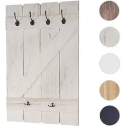 Wandgarderobe HWC-D13, 6 Haken im Shabby-Look