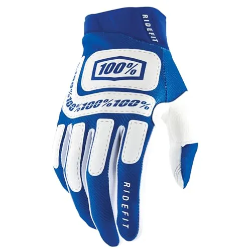 100% Unisex Handschuhe Ridefit, Bonita - Blau Weiß, M, HU-GLO-2051