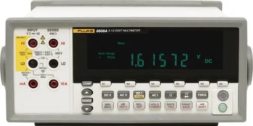 Fluke Calibration 8808A Tisch-Multimeter digital CAT I 1000 V - Präzises Tisch-Multimeter für Fertigungs- und Entwicklungsanwendungen. Mit benutzerfreundlichen Setup-Tasten für schnelle Messungen und hoher Genauigkeit. Ideal für professionelle Einsatzbereiche.