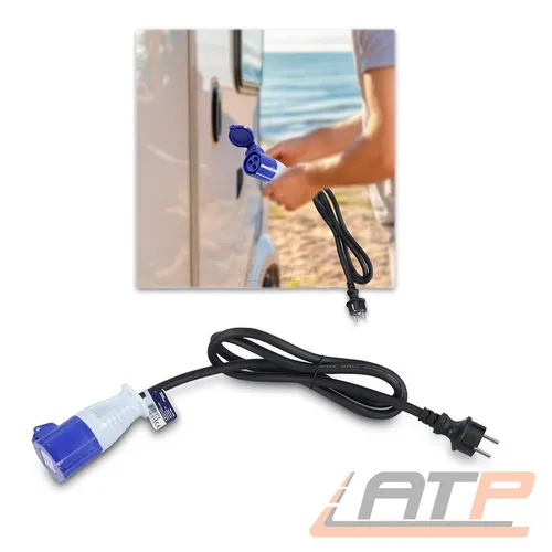 ENVA CEE ADAPTER KABEL SCHUKO auf CEE STECKER 150cm CARAVAN BOOT WOHNWAGEN
