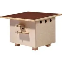 dobar Insektenhotel Hummelnistkasten - Hummelhaus 43 x 36 x 51cm - Vogelhäuser: Hochwertiger Hummelnistkasten aus Naturmaterialien mit Schädlingsschutz und wetterfestem Dach. Ideal für Gärten, Terrassen und Balkone zur Unterstützung der Bestäubung.