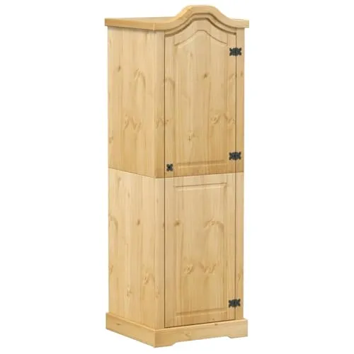 vidaXL Kleiderschrank Corona aus Kiefernholz - Kleiderschrank aus massivem Kiefernholz, langlebig und rustikal, bietet reichlich Stauraum für Kleidung und Accessoires, ideal für jedes Schlafzimmer.
