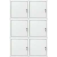 PROREGAL Mega Deal 6X Schließfachwürfel Cubic - Aufbewahrungsschränke - Praktische Schließfächer mit großem Stauraum, leicht abwaschbaren Metallböden und einfachem Aufbau in nur 15-20 Minuten.