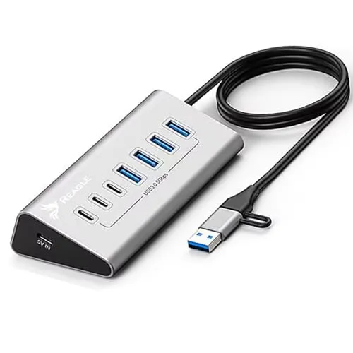 REAGLE 7-Port USB 3.2 Hub mit 100 cm Kabel
