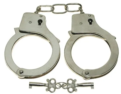 MFH Handschellen Handfessel verchromt mit 2 Schlüsseln