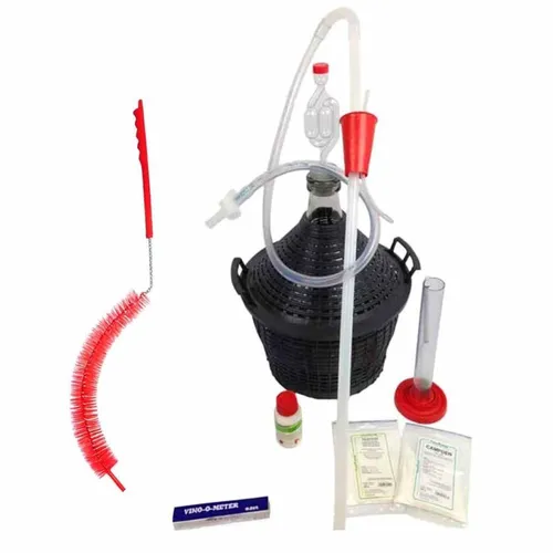 Starterset zum Wein selber machen mit Gärballon (gross) Set Weinset Geschenk