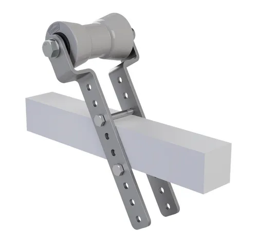 SUPROD Auffahrrampe Polyurethan Kielrolle mit Halter H verzinkt 130 / 60 mm