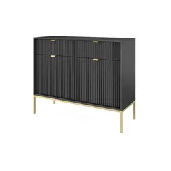 Sideboard Vellore, schwarz, 104 cm Breite - Elegantes Sideboard in Schwarz mit hochwertiger Verarbeitung, ideal für Ihr modernes Zuhause. Maße: 104 cm Breite, 83 cm Höhe. Erhältlich in verschiedenen Farben.
