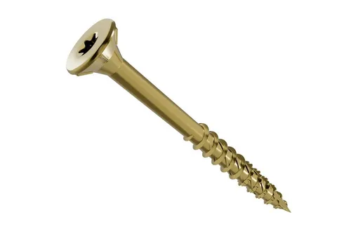 Jet-Fast Spanplattenschraube Universalschrauben 5x60mm & weitere Gelb/Blau verzinkt, (ETA-Zulassung), Selbstbohrspitze, Duo-Senkrippenkopf, Mehrfachgewinde, German Quality