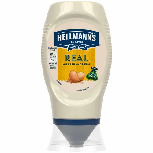 Hellmann's Real Salatmayonnaise zum Dippen und Verfeinern 250ml Flasche