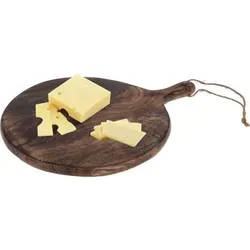 Rundes Servierbrett aus Mangoholz, 40 cm