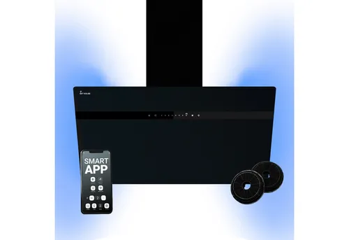 KKT KOLBE STYLE8005SMAO Dunstabzugshaube 80cm - Kopffreie Dunstabzugshaube mit RGBW Ambientebeleuchtung, WiFi-App-Steuerung und 9 Stufen für optimale Luftreinigung. Energieeffizienzklasse A+++.