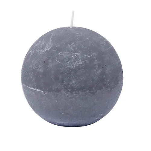 B&S Kugelkerzen| 10 cm | Ø 10 cm | grau | 55 Stunden