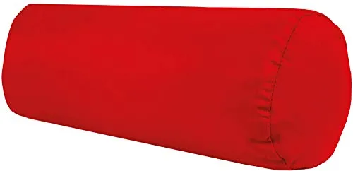 Bestlivings Nackenrolle 10x25cm (BxL) Bezug in der Farbe Rot, in vielen vers. Farben