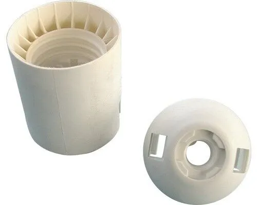 Lampenfassung E27 Kunststoff mit glattem Mantel weiß in gold von Weitere