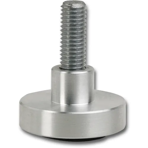 Produktbild Höhenverstellschraube mit Teller und Gleiter,ø40, M8x25, Aluminium/Stahl