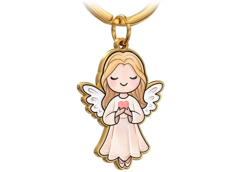 FABACH Schlüsselanhänger Schutzengel Joy mit Herz - Engel Glücksbringer - Geschenk für Freundin