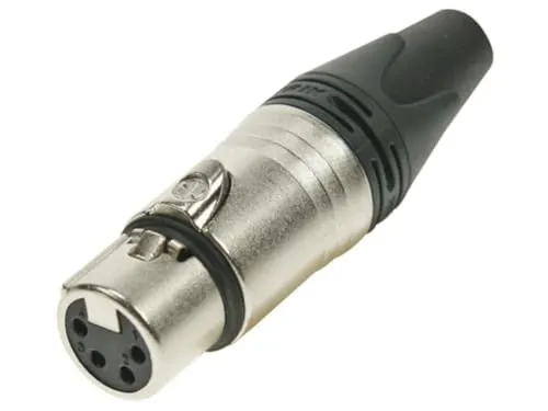Neutrik XLR 4-polige weibliche Stecker silber Nickel