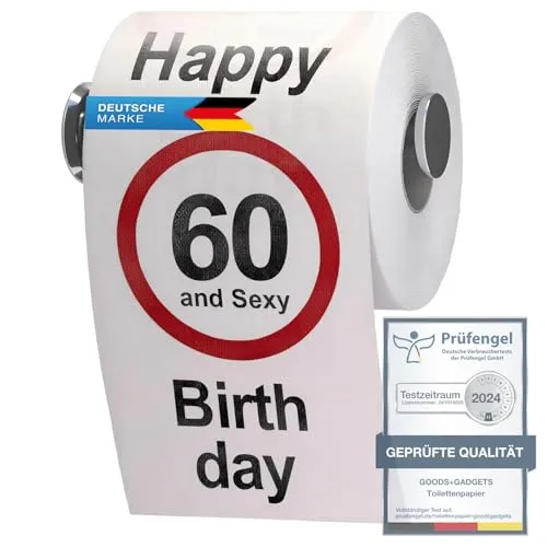 GOODS+GADGETS Lustiges Fun Klopapier zum 60. Geburtstag von Goods & Gadgets
