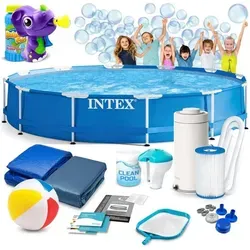 Rahmen-gartenpool 366 X 76 Cm 16-in-1 Intex 28212 + Sprudelmaschine Gratis