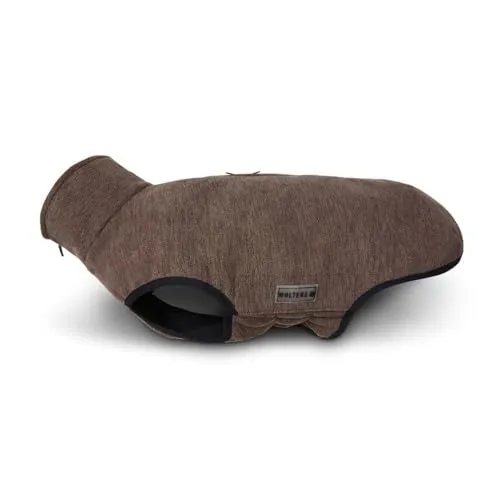 Wolters Fleecejacke Casual Soft Dry - Größe: 24 cm, braun meliert, warm und bequem für Ihren Hund im Winter