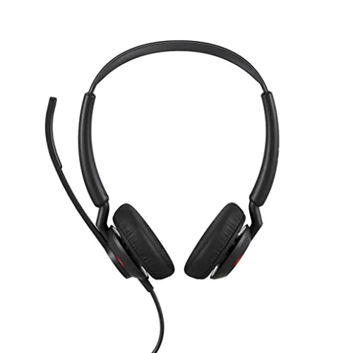 Jabra Engage 50 II - Schnurgebundenes Stereo-Headset mit Link Call Control - Zubehör für PC mit geräuschunterdrückender 3-Mic-Technologie für erstklassige Anrufqualität und MS Teams-Zertifizierung für nahtlose Zusammenarbeit.