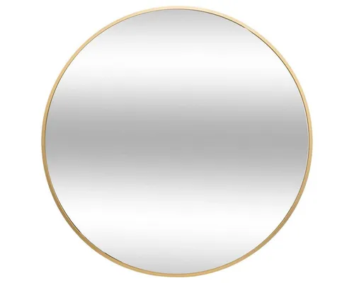 Atmosphera Runder Wandspiegel mit Metallrahmen, Ø 70 cm in gold von Atmosphera