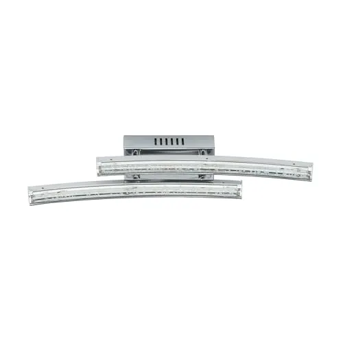 EGLO LED Wandlampe Pertini - 2-flammige Wandleuchte in Chrom - Moderne Wandlampe für Wohnzimmer und Flur mit energiesparenden LEDs und einzigartigen Luftbläschen-Design. Ideal für stimmungsvolles, warmweißes Licht.