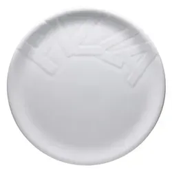 CreaTable Pizzateller Gourmet Weiss - 4-tlg. Set - Pizzateller aus hochwertigem Porzellan, rund mit elegantem Schriftmotiv. Ideal für gesellige Abende mit Freunden, spülmaschinengeeignet und perfekt für 4 Personen.