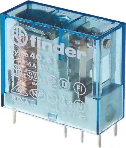 Finder 406170244001Printrelais 24 V/DC 16 A 1 Wechsler 40.61.7.024.4001IP67 Neu