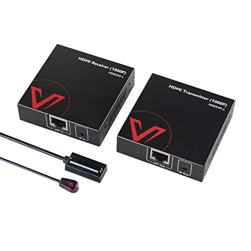 AV Access HDMI Extender FullHD1080p@60Hz bis 50m, HDMI Balun über Single Cat5e/6a/7, PoE Funktion, IR Kontrolle, Plug und Play, EQ Switch für 30M/50M Kabel(HDEX40-L)