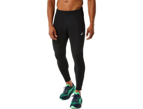 Asics Lauftights WINTER RUN TIGHT - Herren-Lauftights für kalte Tage, winddicht und warm durch 3-lagiges Softshell-Material. Mit großer Tasche für Winterzubehör und reflektierenden Details für bessere Sichtbarkeit.
