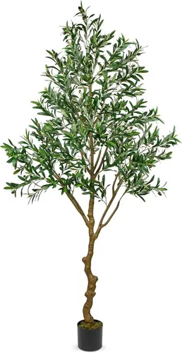 Künstlicher Olivenbaum 210 cm – Große Kunstpflanze für stilvolle Deko - Diese große Kunstpflanze bringt mediterranes Flair in Ihr Zuhause. Ideal für Schlafzimmer und Wohnzimmer, pflegeleicht und langlebig.
