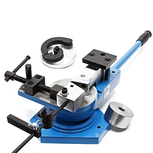 Wiltec Profi Blechbiegemaschine - Glätter & Bieger mit 360° max. Biegewinkel für präzise Metallbearbeitung, ideal für Flachstahl, Rundstahl und Vierkantstahl.