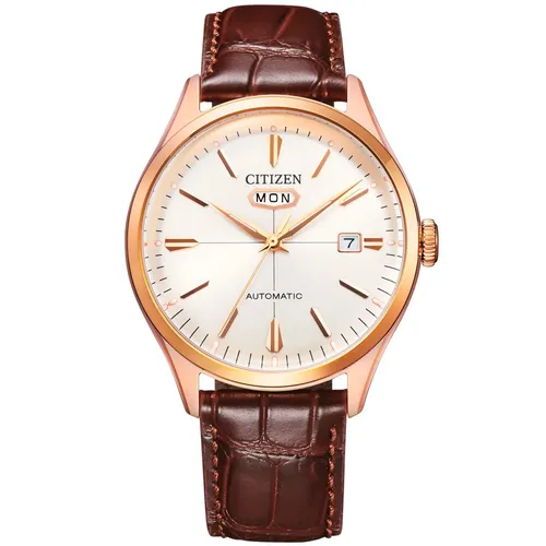 Citizen Herren Analog Automatik Uhr NH8393-05AE in braun von CITIZEN