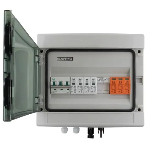 SeKi AC/DC 1 String 3P DC, 4P AC T2 Solar Anschlusskasten Überspannungsschutz/Blitzschutz 32A 1000V; Aufputz Gehäuse IP65 12 Module; PV Photovoltaik