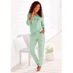 Vivance Dreams Pyjama (2 tlg) mit Gänseblümchen-Druck grün 40/42