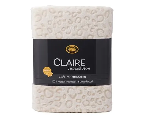 Gözze Jacquard Decke Claire in beige von Gözze