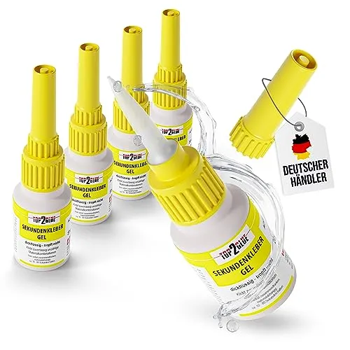 Sekundenkleber GEL 20 g extra starker & flexibler Superkleber, günstiges stoß- & wasserresistentes Sekundenkleber Gel von TOP2GLUE (5)