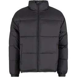 Urban Classics Basic Puffer Winter Jacket Black, L - Funktionsjacken, wasserdicht und winddicht für optimalen Schutz, ideal für Outdoor-Aktivitäten im Winter mit Kapuze und Futter für zusätzliche Wärme.