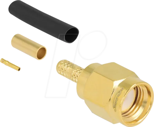 DELOCK 91788 - RP-SMA Stecker zum Crimpen RG-174 / RG-316 mit Schrumpfschlauch